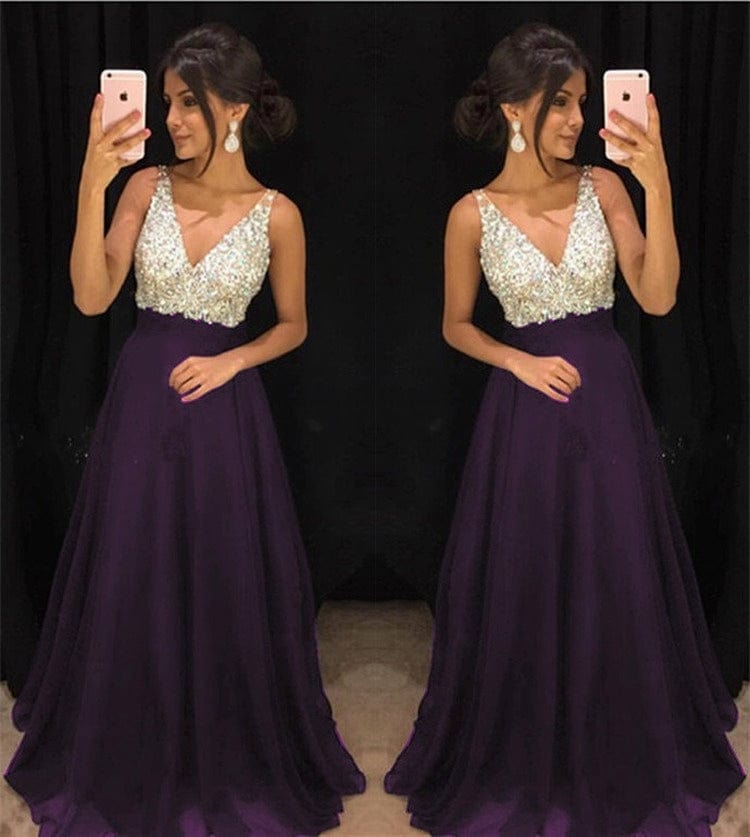 Deep V Neck Luxury Blue Long Evening Dress Vestido De Festa Sexy Backless Prom Party Gown 2023 High Quality For Women