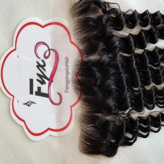 DEEP WAVY Wholesale 2x6 4x4 5x5 6x6 7x7 13x4  13x6 perruque hd lace frontal and hd lace closure
