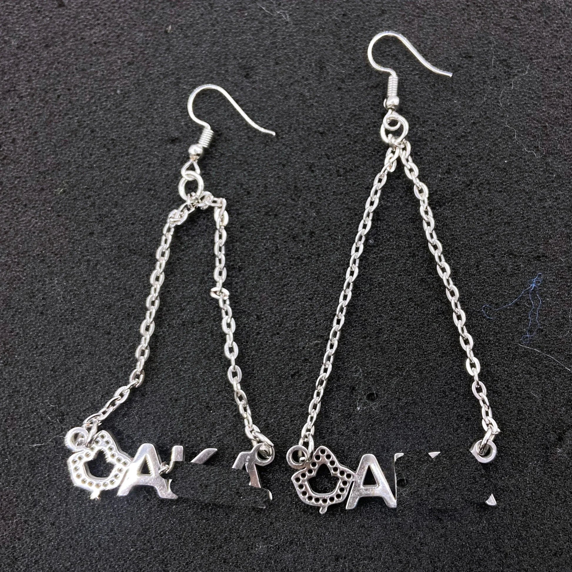 Delta DST Greek Letter with Girl Stainless Steel Charm Drop Dangle Earrings Jewelry