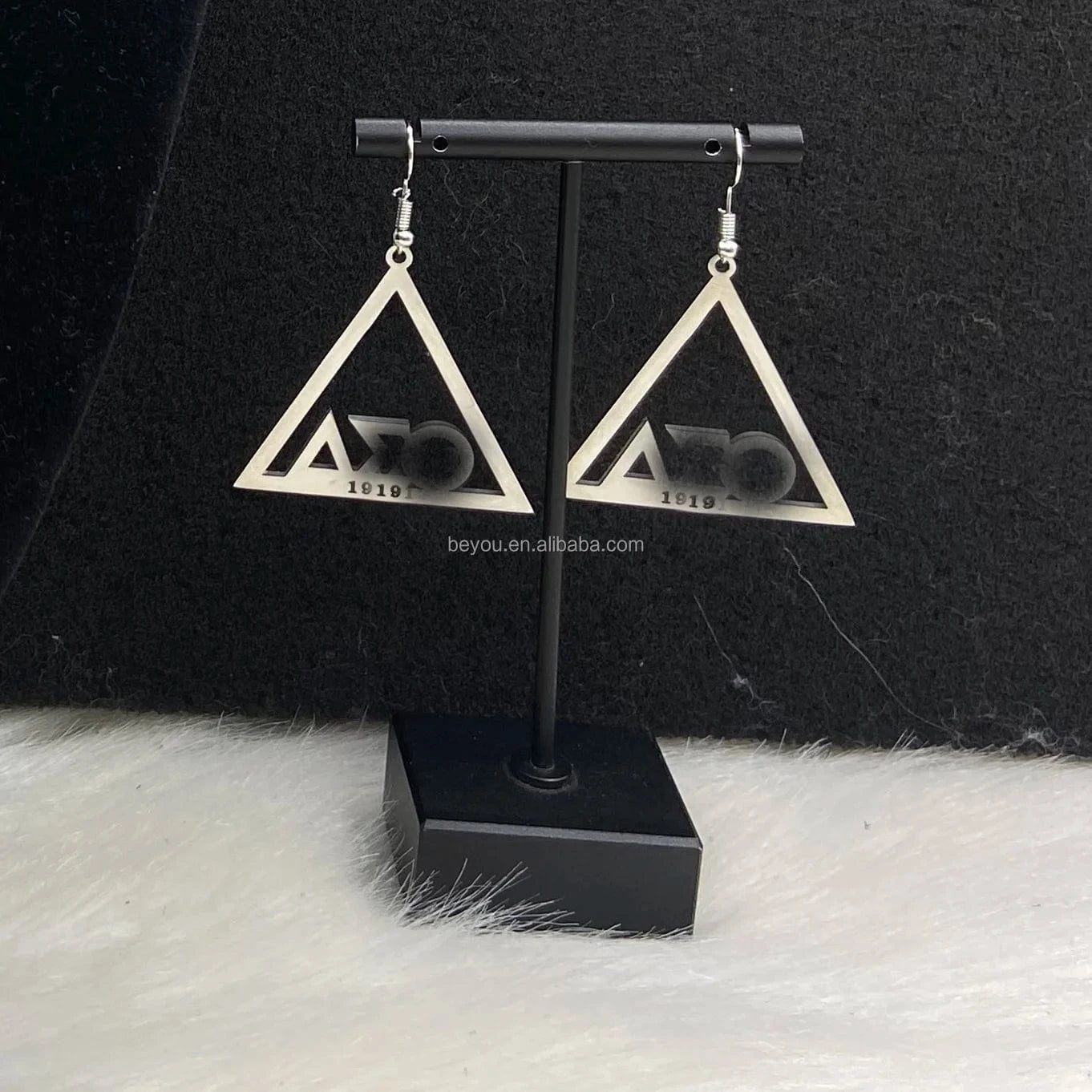 Delta Sigma Theta Pyramid Earrings Flexible Necklace DST Jewelry Set Hot-selling Gifts Jewelry