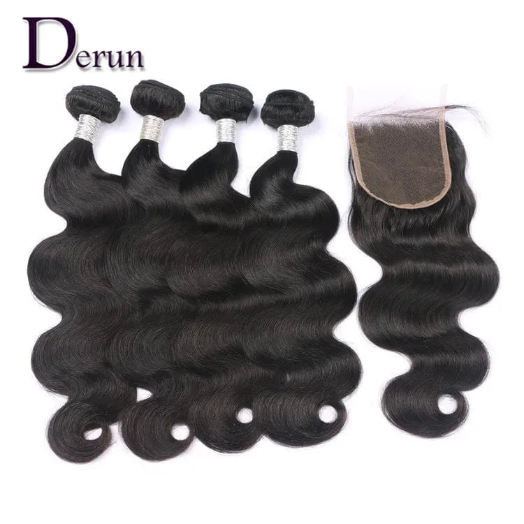 Derunhair fast delivery cuticle aligened raw mink hair BW bundles 10a grade brazil body wave in stock ,hair weft wholesale price