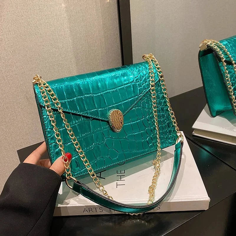 Designer Crocodile Pattern Leather Women Handbags Luxury Brand Ladies Shoulder Messenger Bags High Quality Leather Tote Bag