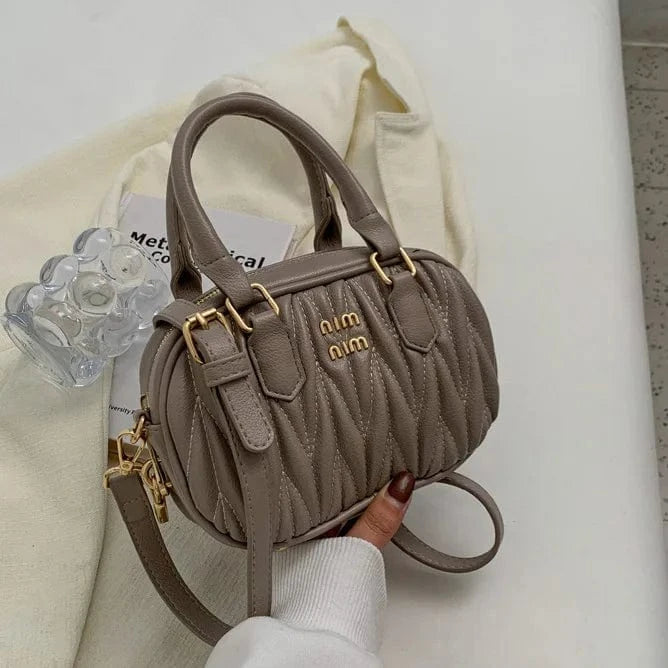 Designer Puffy Padded Handheld Bags Women Ruched Shoulder Crossbody Bag Small Luxury Handbag Ladies Pleated Handle Bags