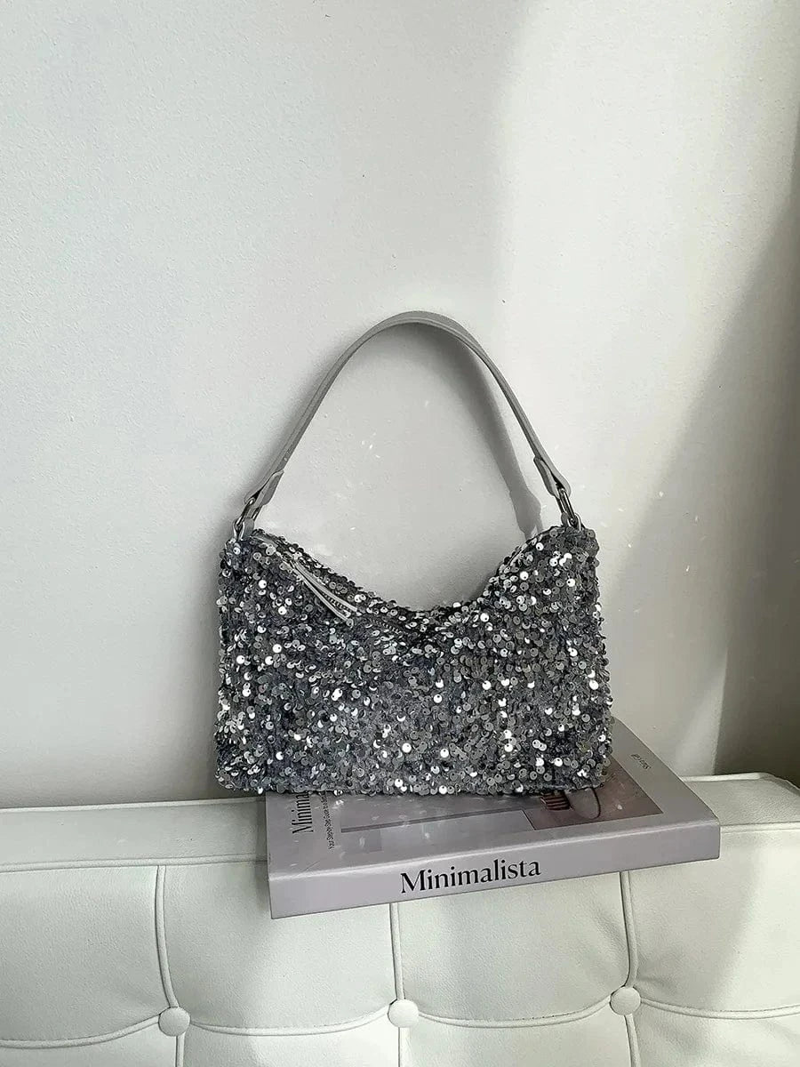 Designer Sequin Purses and Handbags Trend Shoulder Bag Hobos Underarm Bags for Women 2024