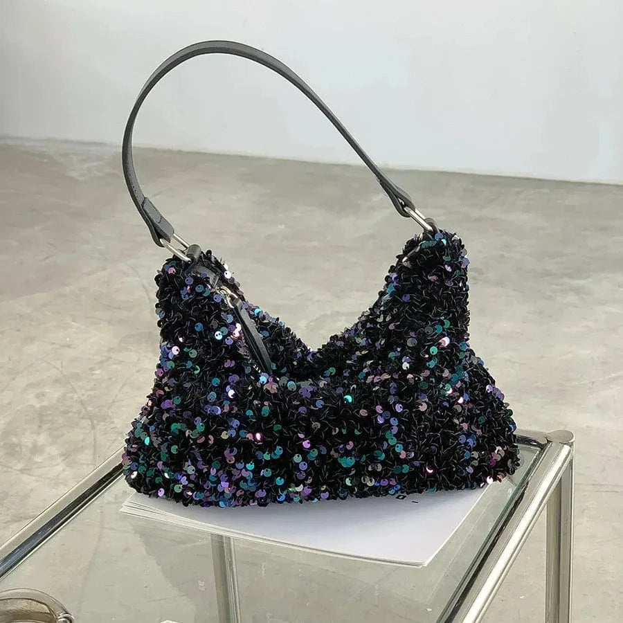 Designer Sequin Purses and Handbags Trend Shoulder Bag Hobos Underarm Bags for Women 2024