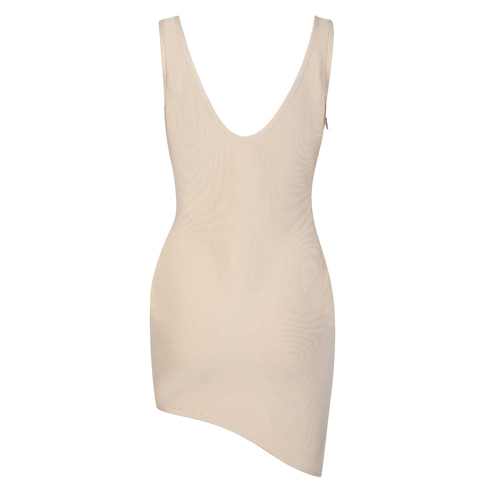 DH7847 Celebrity Fashion Suspender Party Wear Sleeveless Low Cut Sexy Bodycon Mini Dress Club