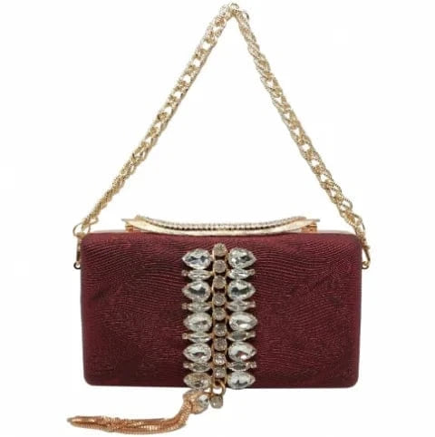 Diamond-fringed velvet clutch set with diamonds Dinner bag Foreign trade banquet bag The bride carries an evening dress lady's