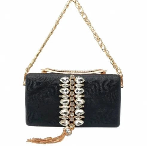 Diamond-fringed velvet clutch set with diamonds Dinner bag Foreign trade banquet bag The bride carries an evening dress lady's