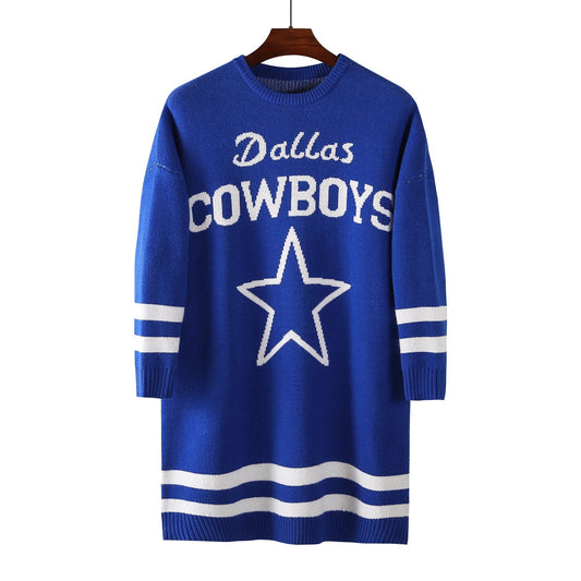 Digital printing / one size / cowboys new casual plus size high quality jumper custom nfl cowboys designer oversized  women pullover  sweater