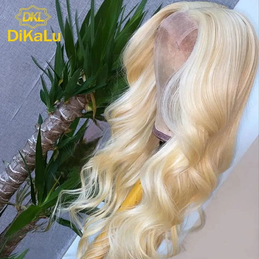 DKL hair bundles double drawn thick virgin human European hair color 613 blonde european hair weaving