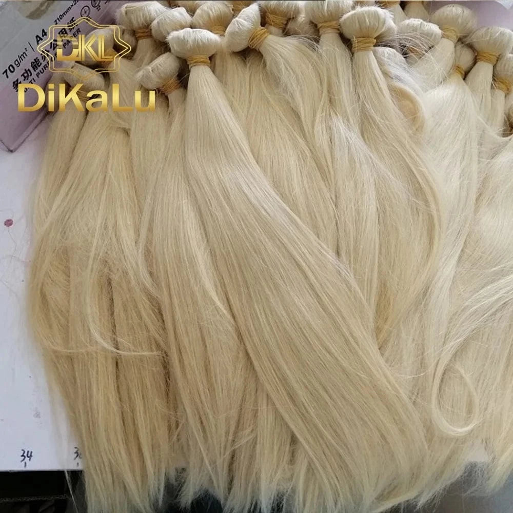 DKL Mink Brazilian Body Wave 1B 613 Blonde Ombre Color Virgin Human Hair Bundles With Closure