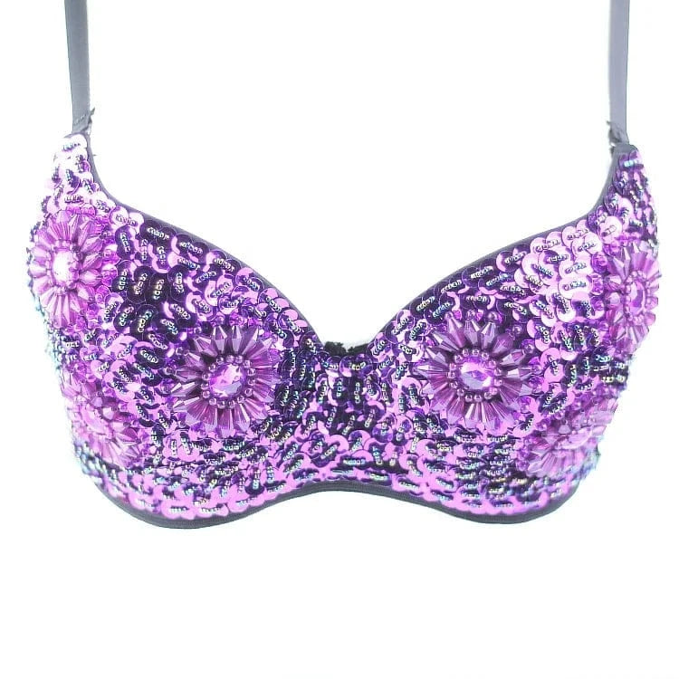 Double Hot Girl Sexy Hot Push Up Shapewear Corset Lingerie Long Cradle Push Up Strapless Beading Glass Bra