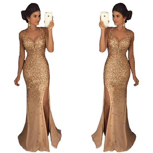 Drop Shipping 2022 Summer Sexy Long Evening Dresses Sequins Elegant Maxi Dress Ladies Evening Night Party Dress