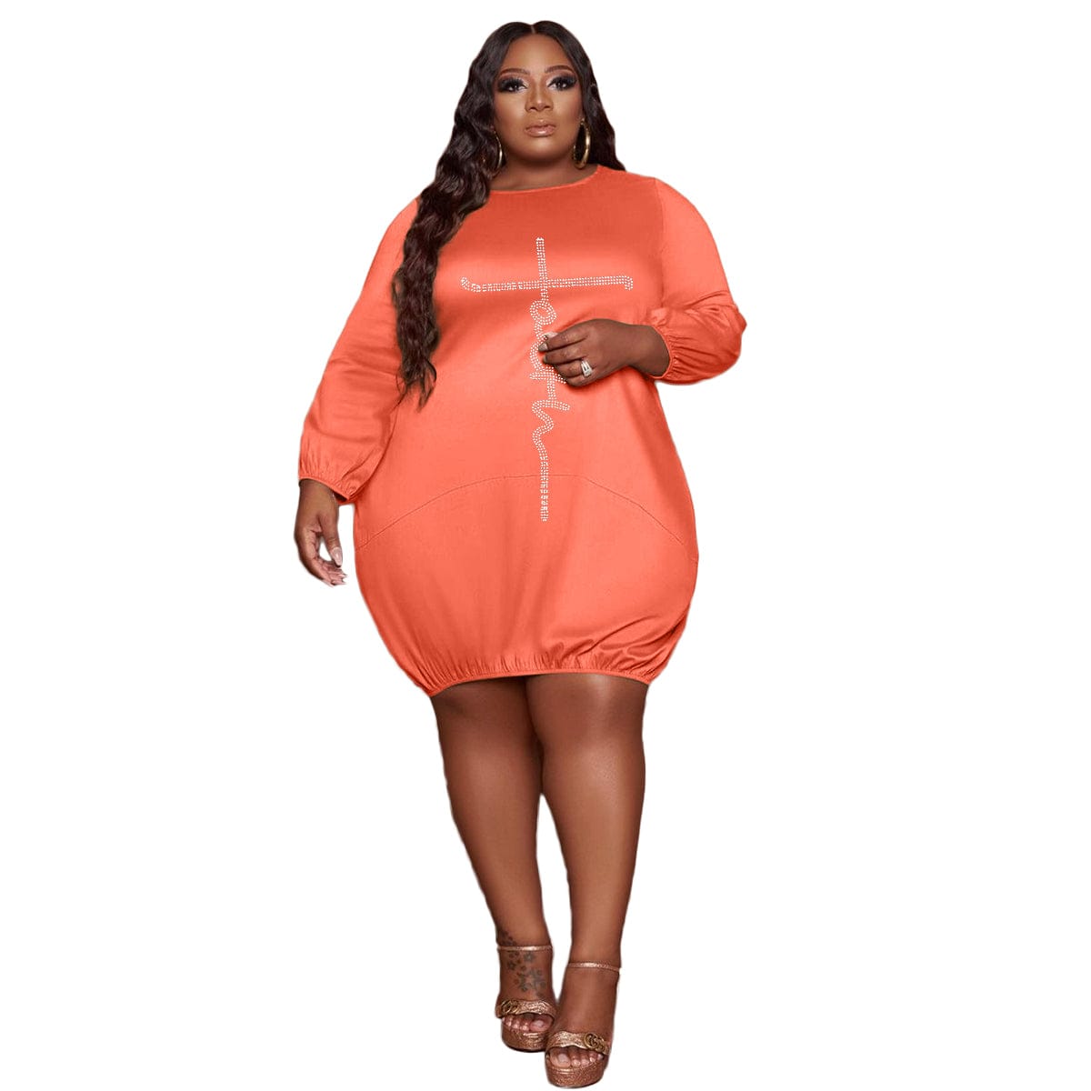 Drop Shipping Fall Women Clothes Long Sleeve Casual Loose Plus Size Dress Women's Dresses T-shirt dress