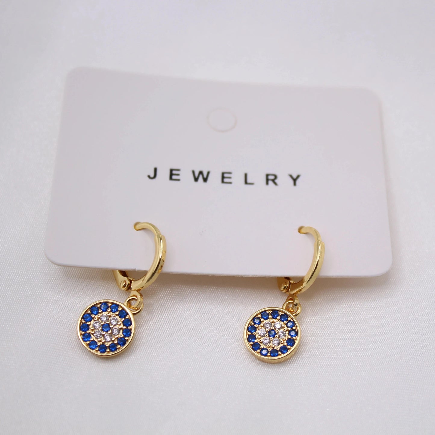 Drop shopping Turkish Demon Eyes18K Gold Plated silver Rose gold  Earrings copper evil eye earring gilf