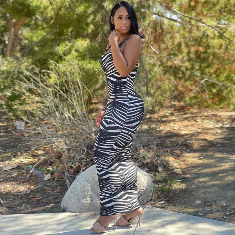 Dropshipping 2022 New design ladies casual dresses women summer neck sleeveless bodycon printed long dress