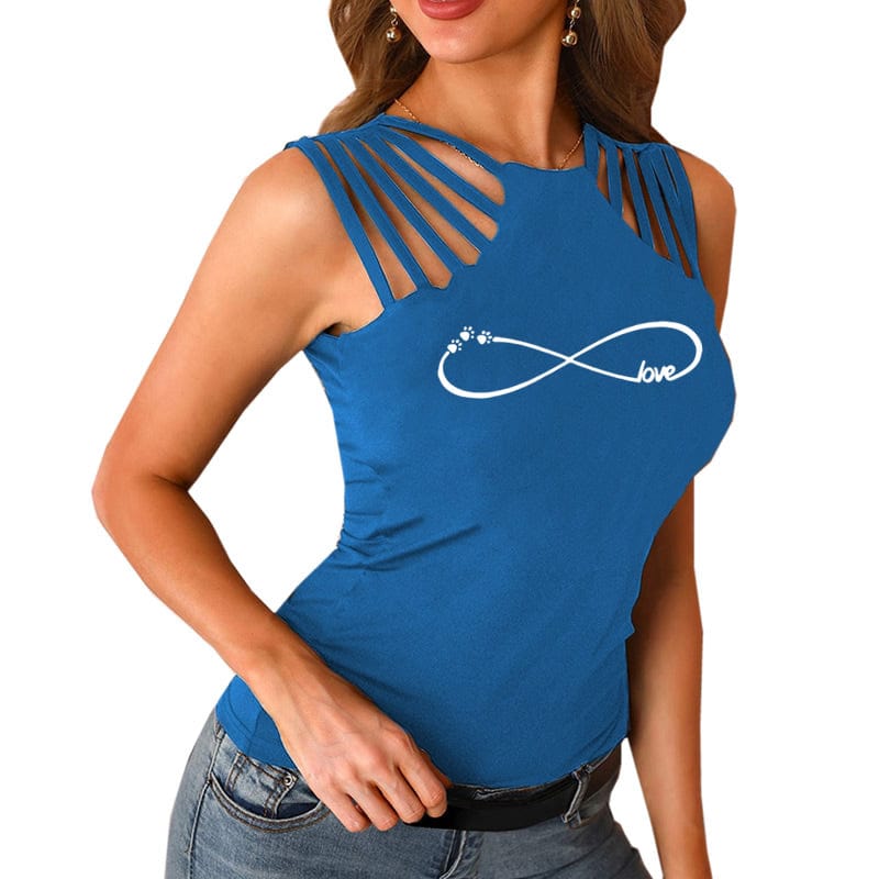 Dropshipping dog love 2022 Valentine's Fashion Funny Custom logo Tshirt Tops sexy Sleeve Cute Off Shoulder shirts for women