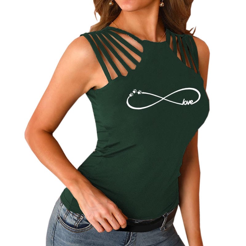 Dropshipping dog love 2022 Valentine's Fashion Funny Custom logo Tshirt Tops sexy Sleeve Cute Off Shoulder shirts for women