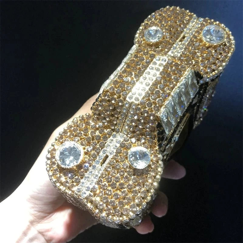 Dropshipping Luxury Bling Crystal Camera Shaped Bag Diamond Purse