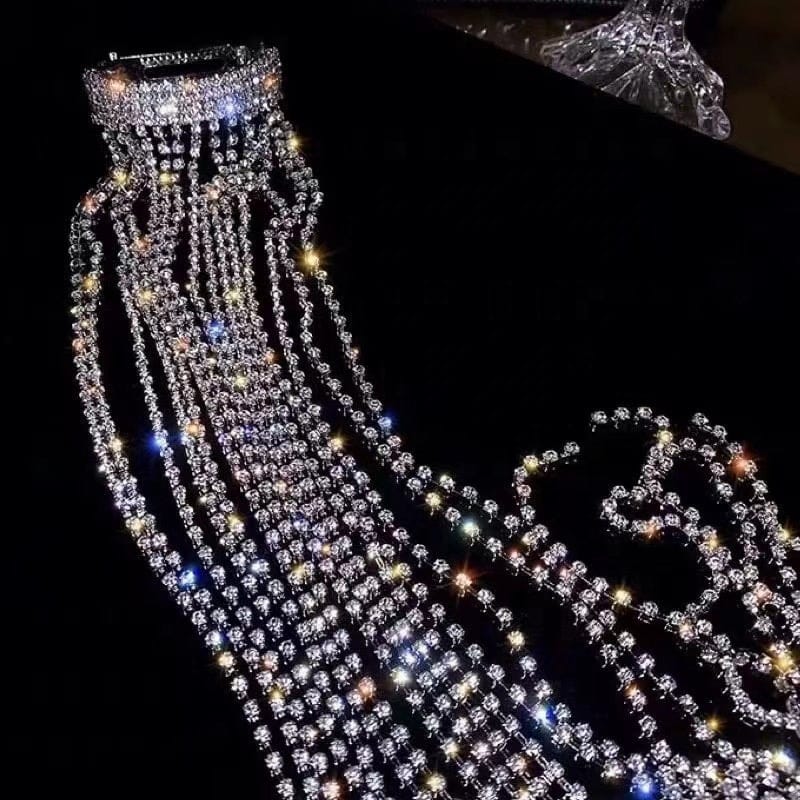 Dropshipping Women's summer braided hairband headwear with colorful flash diamond chain hairpin