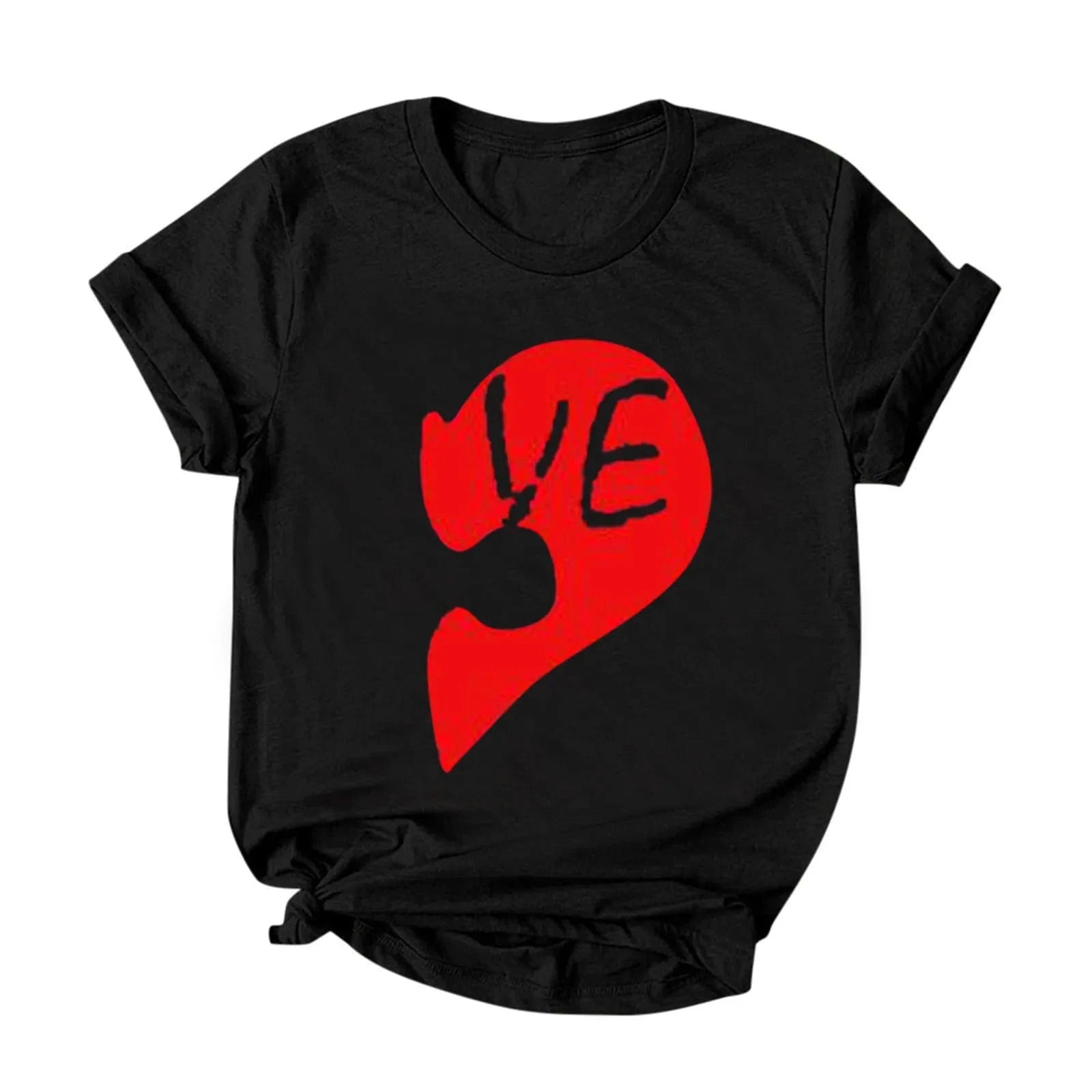 E0116ME04 Wholesale Cartoon The Heart Shape Short Sleeve T Shirt Sehe Fashion