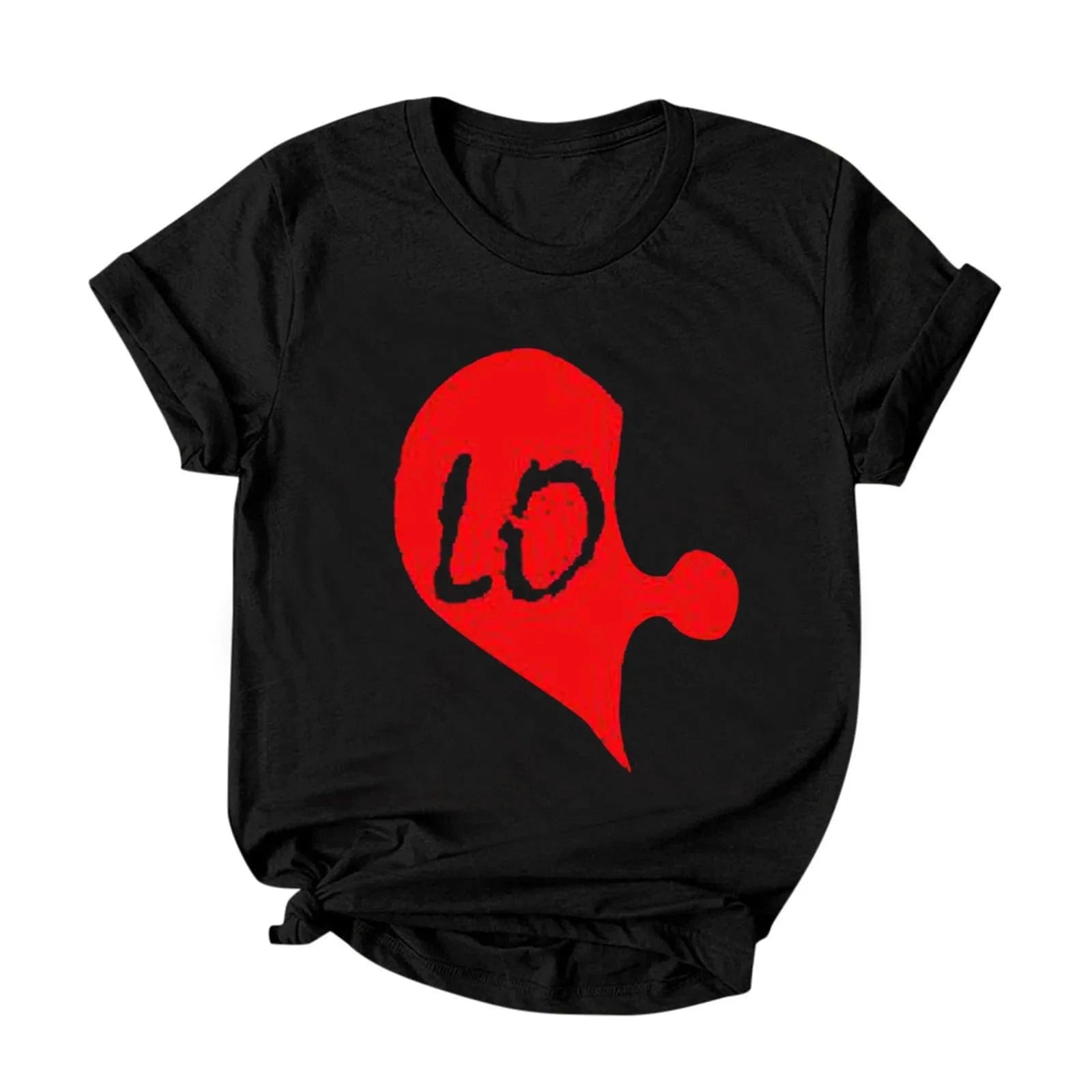 E0116ME04 Wholesale Cartoon The Heart Shape Short Sleeve T Shirt Sehe Fashion