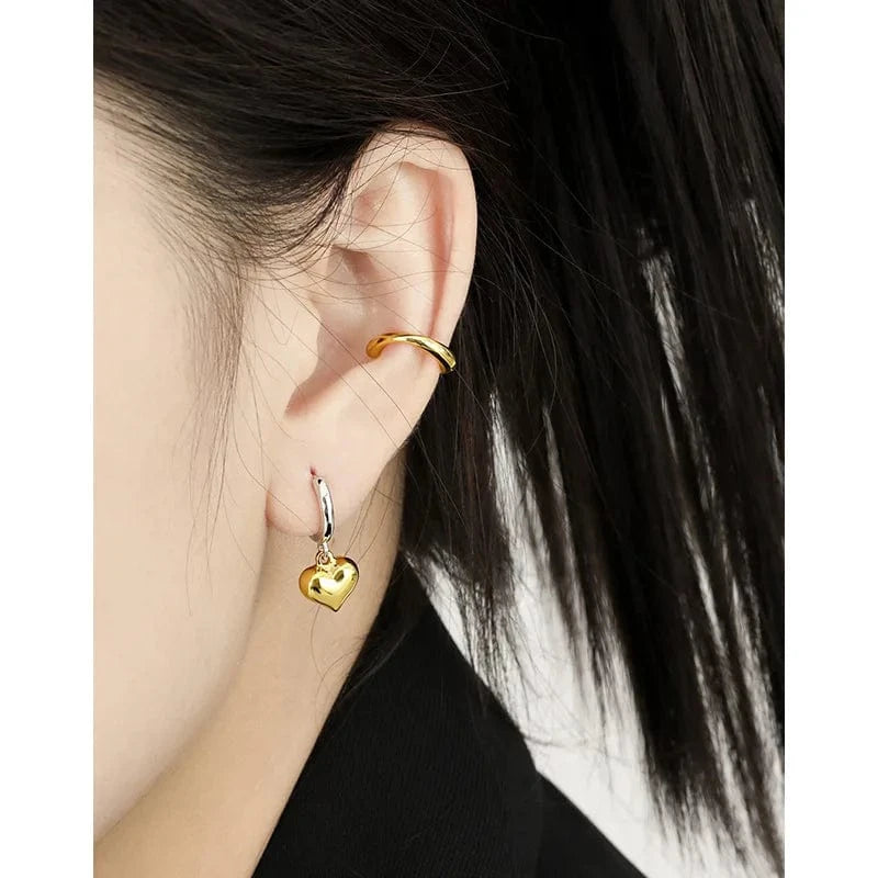 EA737 Gold fashion jewelry 925 silver earrings jewelry 18K gold plated sterling silver  hoop earrings for women