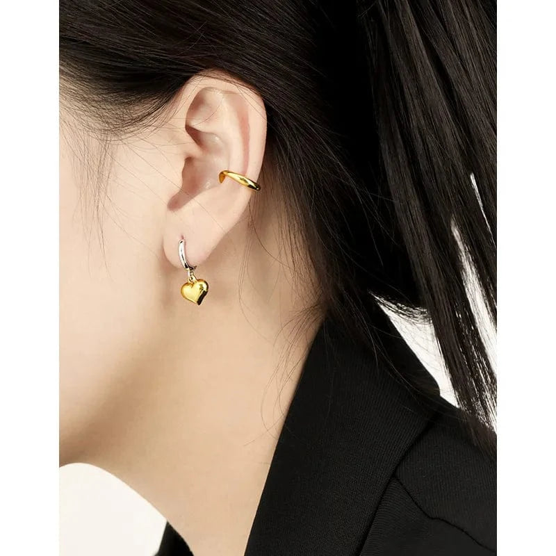 EA737 Gold fashion jewelry 925 silver earrings jewelry 18K gold plated sterling silver  hoop earrings for women