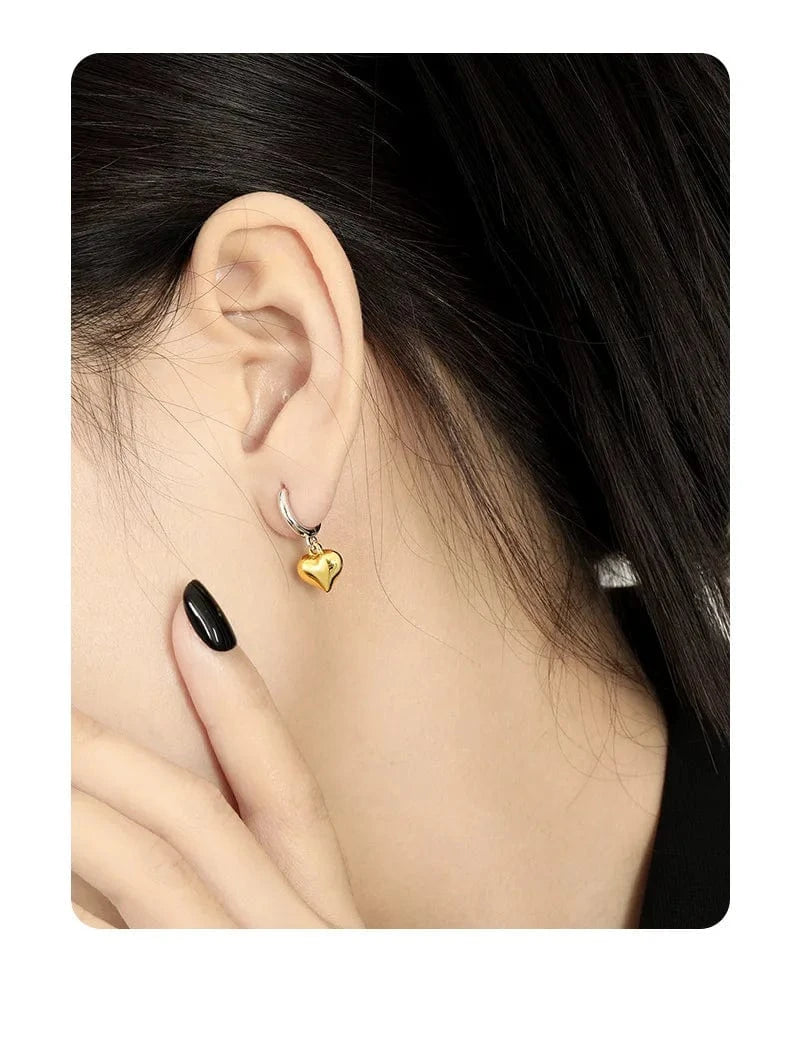 EA737 Gold fashion jewelry 925 silver earrings jewelry 18K gold plated sterling silver  hoop earrings for women