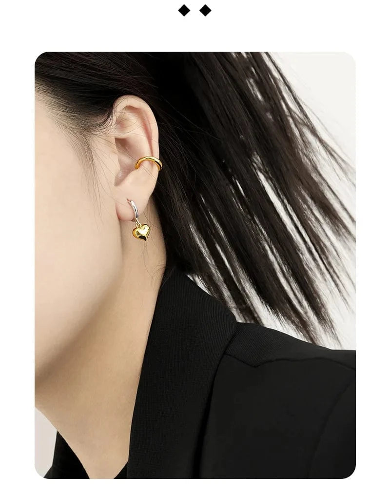 EA737 Gold fashion jewelry 925 silver earrings jewelry 18K gold plated sterling silver  hoop earrings for women
