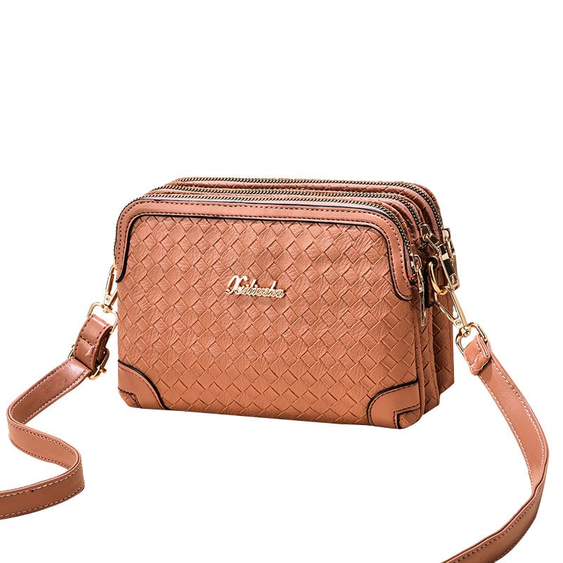 EARTHY YELLOW 2022 factory new multi-zipper fashion cross body bag large capacity women bags shoulder bag wholesale 13161