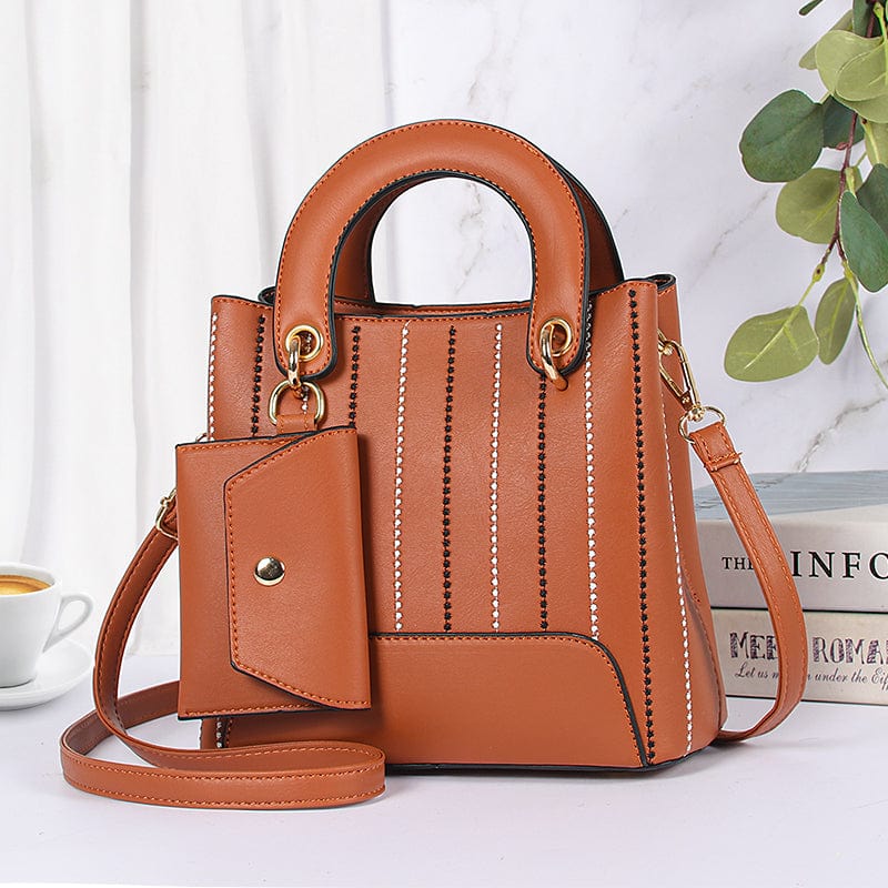 Earthy yellow 2022 new striped small bucket women cross body bag 2022 qualitywomen hand bags shoulder bag 13183