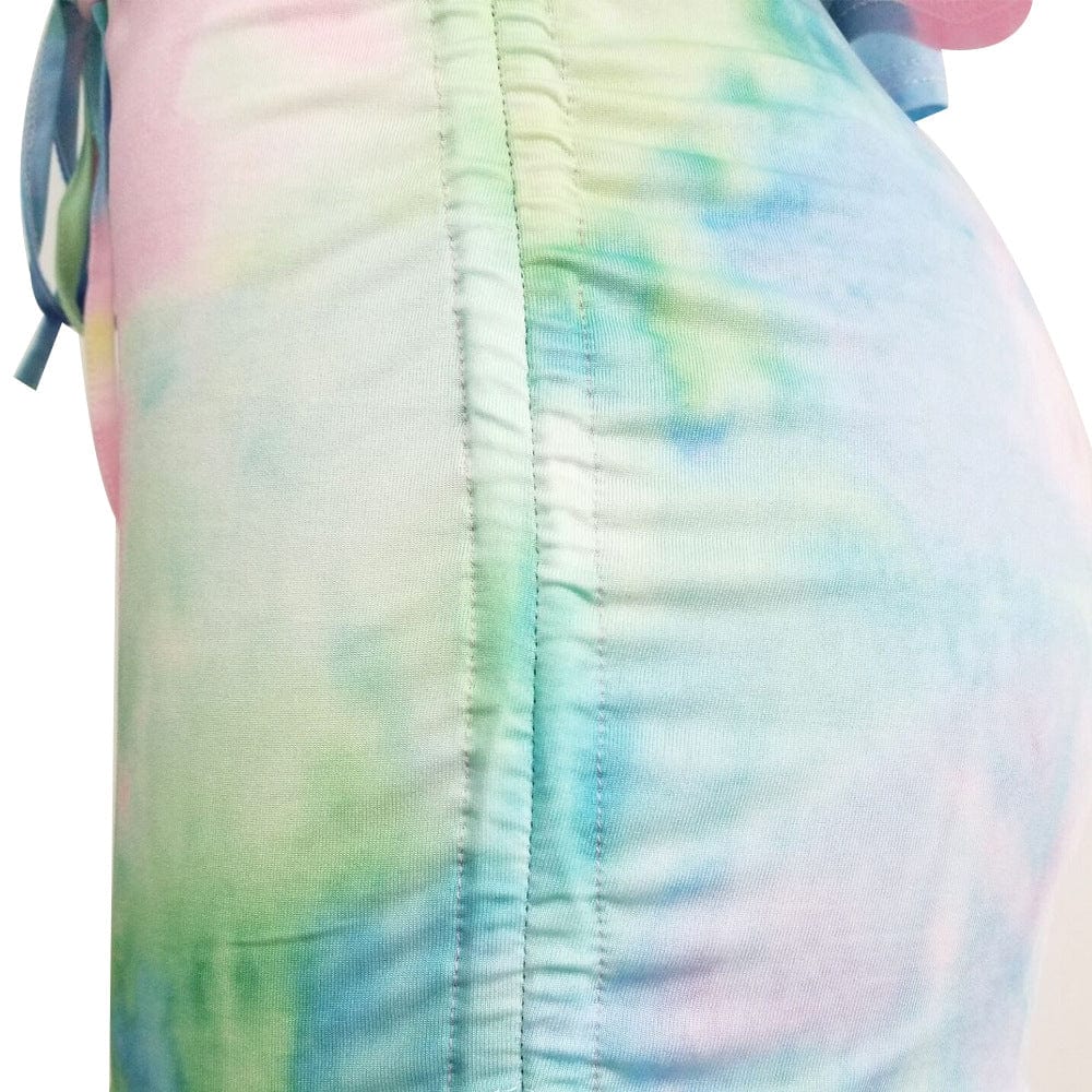 Ecoparty 2022  women tie dye print off shoulder butterfly sleeve bodycon short jumpsuit sexy night club Y2K romper playsuit