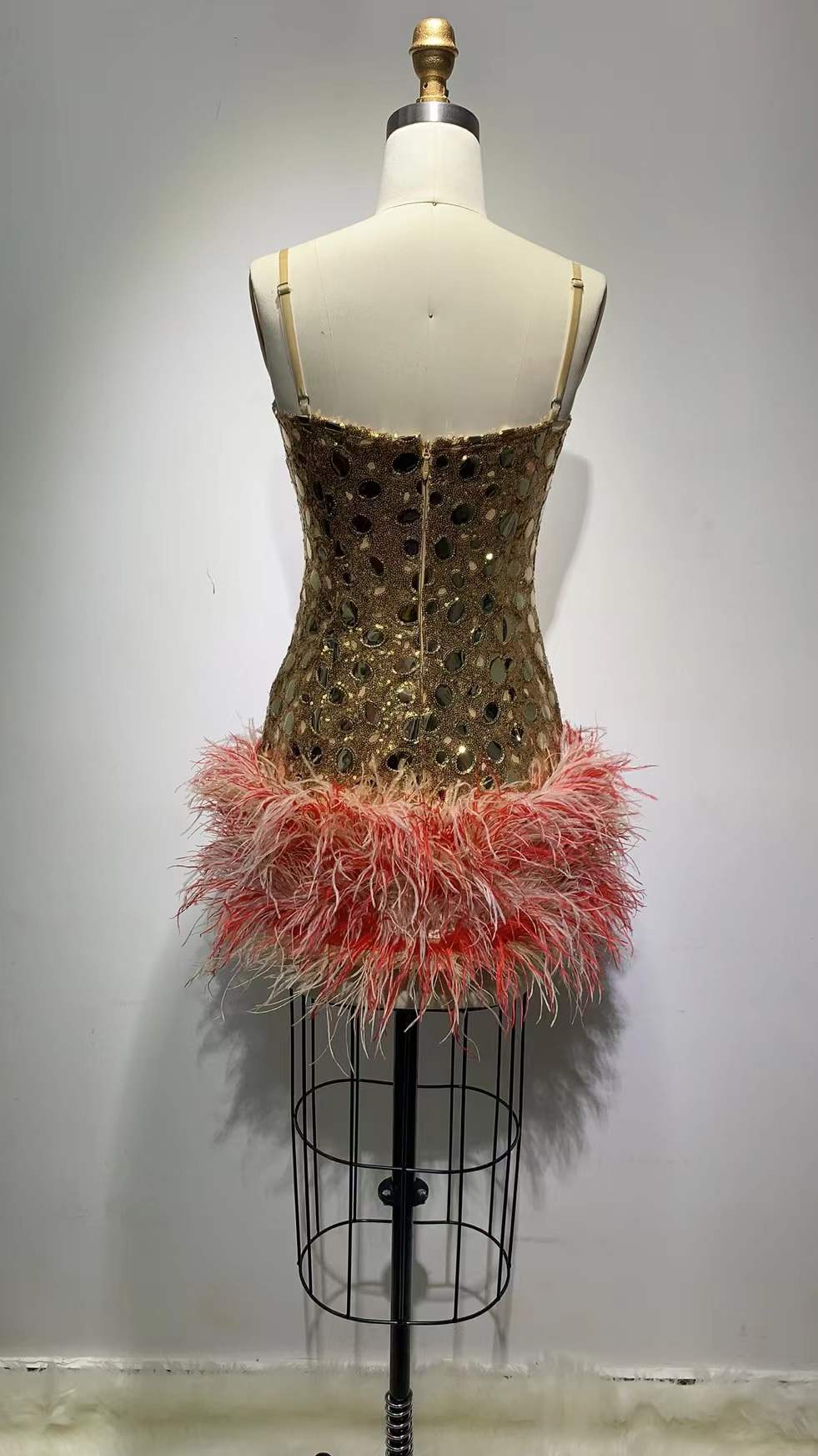 ED2067 New Fashion Design V-neck Sleeveless Sequined Floral Sexy Bodycon Autumn Summer Midi Dresses