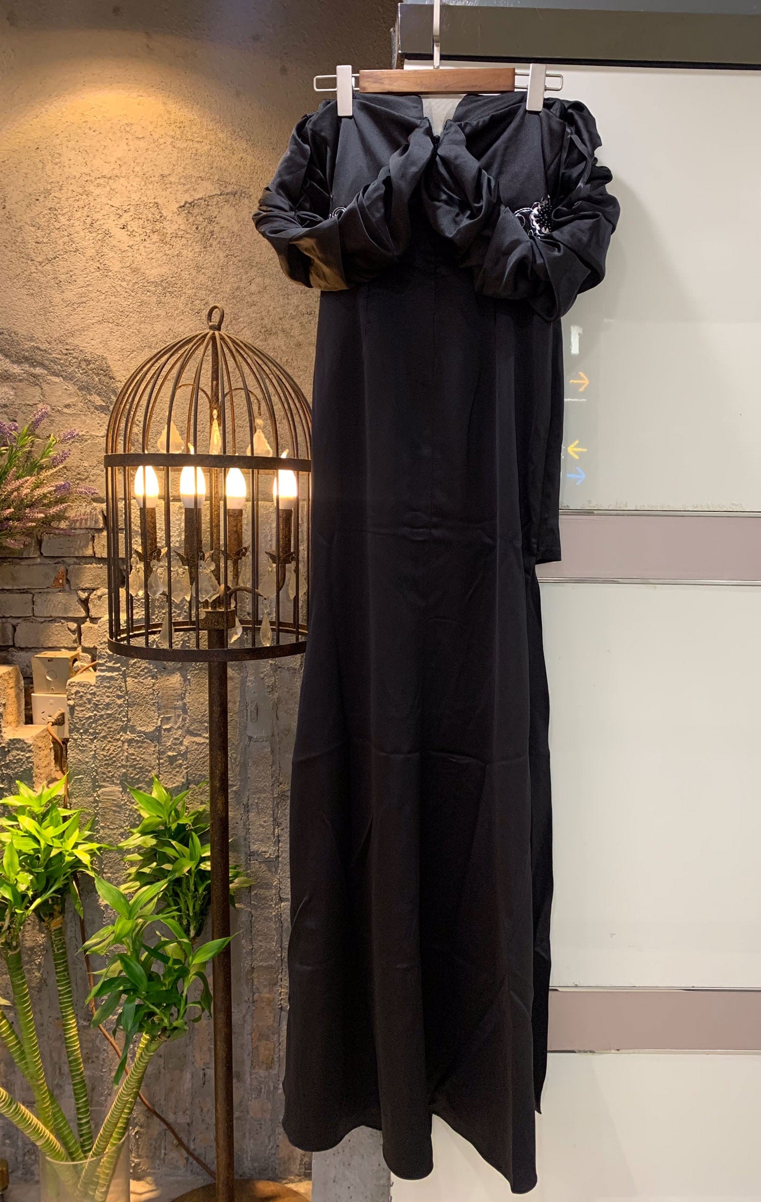 ED2088 Senior Irregular Evening Dresses Fashion V-Neck Printed Pleated Dress Backless Sexy Banquet Party Dress