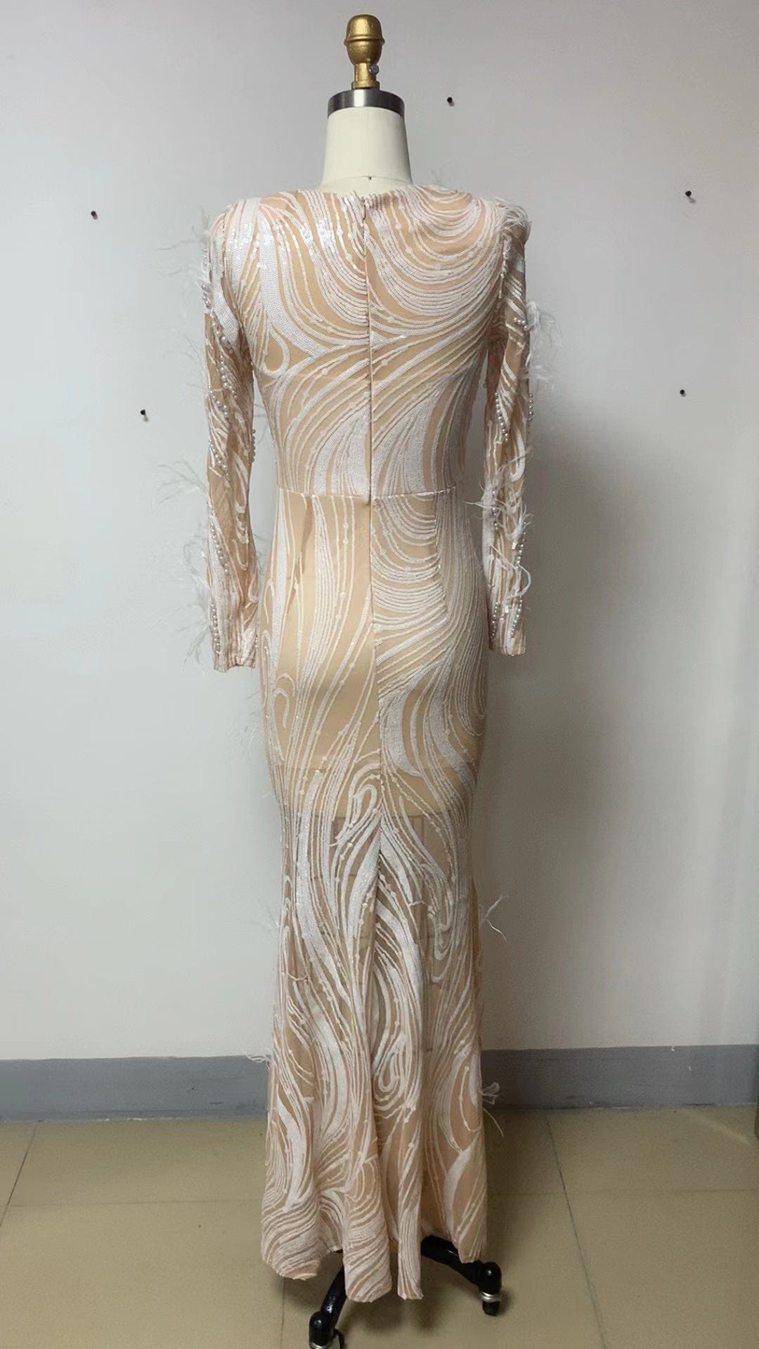 ED2383 Dresses Women Elegant Mermaid With Feather Ball Gowns For Women Evening Dresses Sexy Luxurious