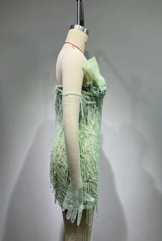 ED2601 Off Shoulder Mini Dress Luxury Fashion Trends Ball Gown Elegant Women Evening Party Dress Sequin