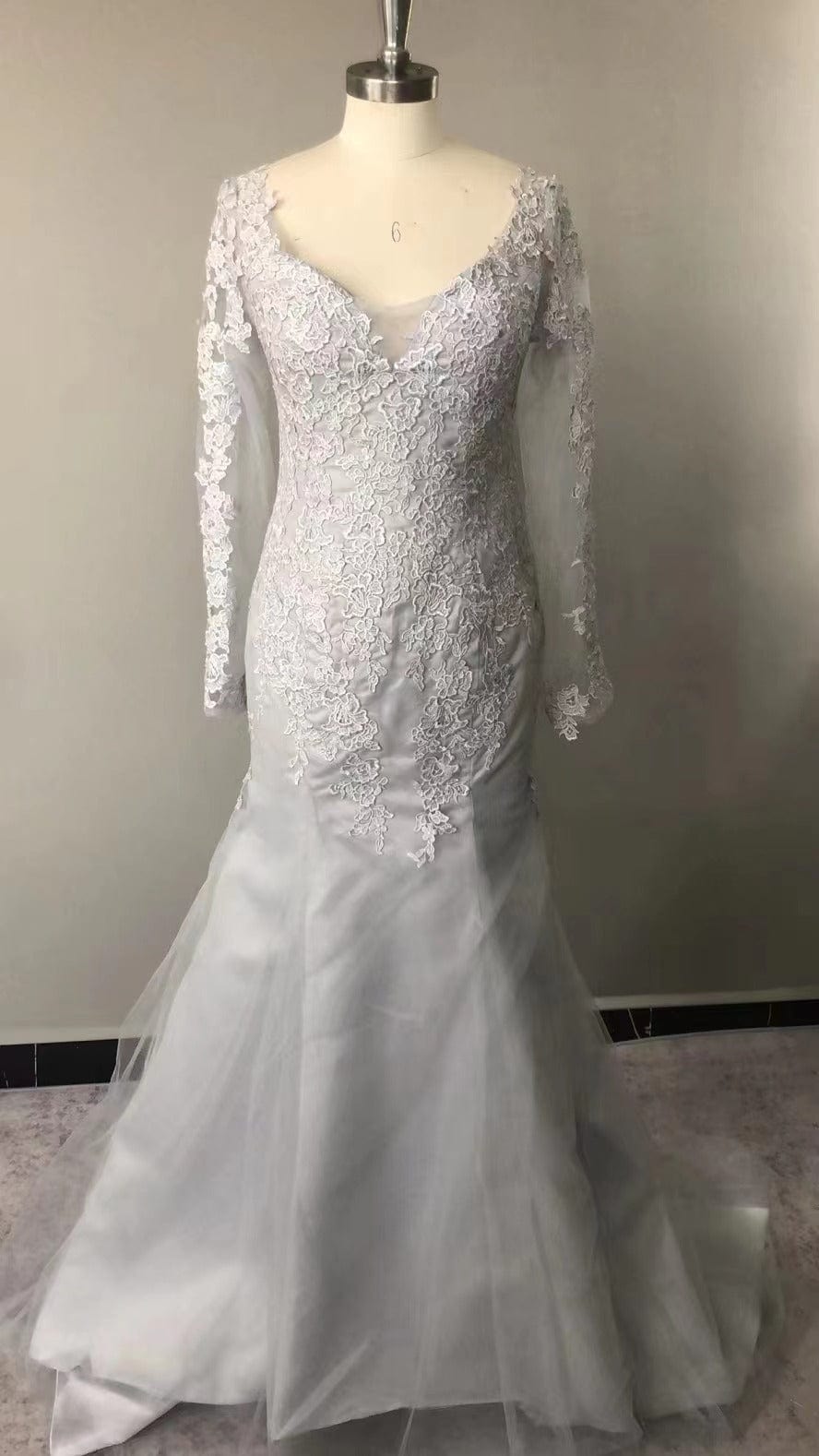 Elegant Blue Silver Mother of the Bride Dresses Long Sleeves 2022 V Neck Godmother Evening Dresses Wedding Party Guest Gowns New