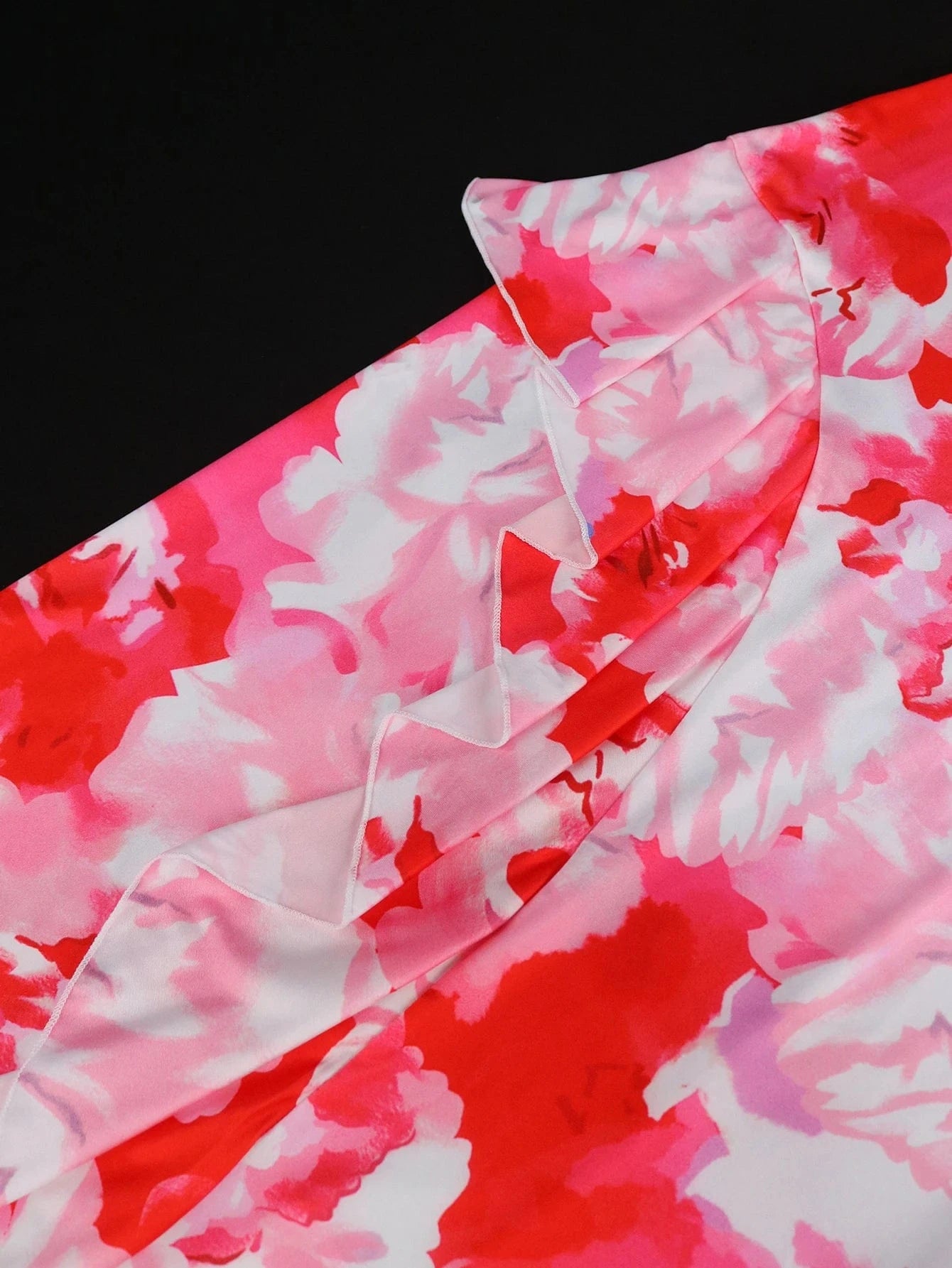 Elegant Oversized Red Full Sleeves Party Ruffle Women Evening Dresses