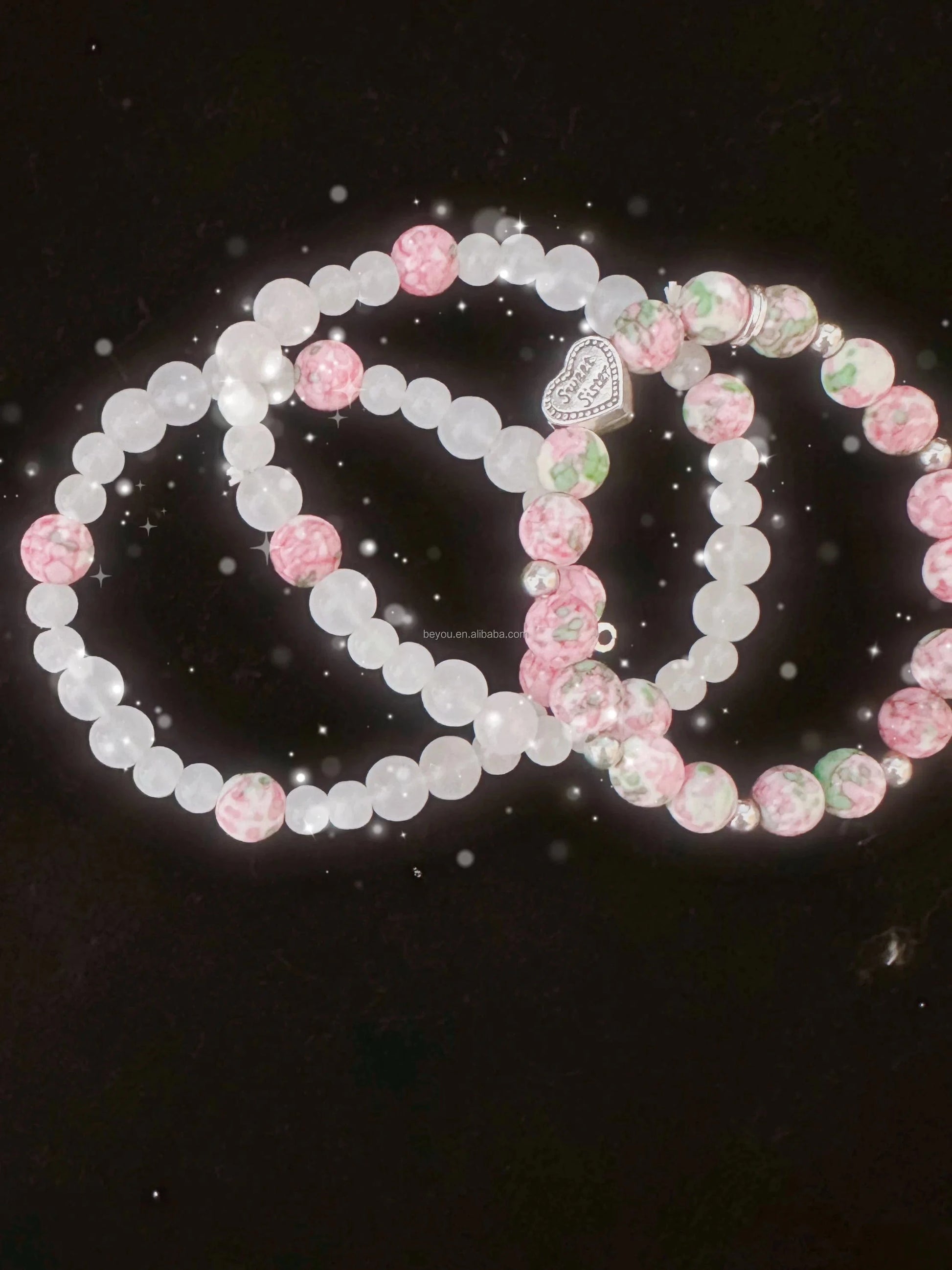 Elegant Pink Green Candy Color White Beads Maple Leaf Pearl Rhinestone Pendant Transparent Natural Stone Chain Bracelet Jewelry
