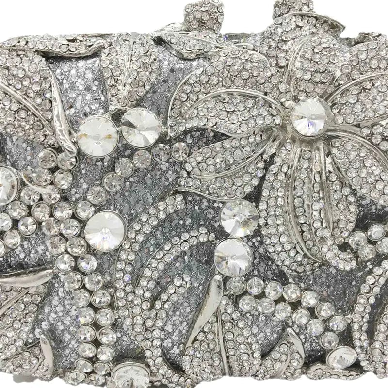 Elegant Women Crystal Rhinestone Clutch Evening Bags Diamond Metal Handbags Wedding Party Dinner Purses Factory Wholesales