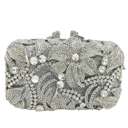 Elegant Women Crystal Rhinestone Clutch Evening Bags Diamond Metal Handbags Wedding Party Dinner Purses Factory Wholesales