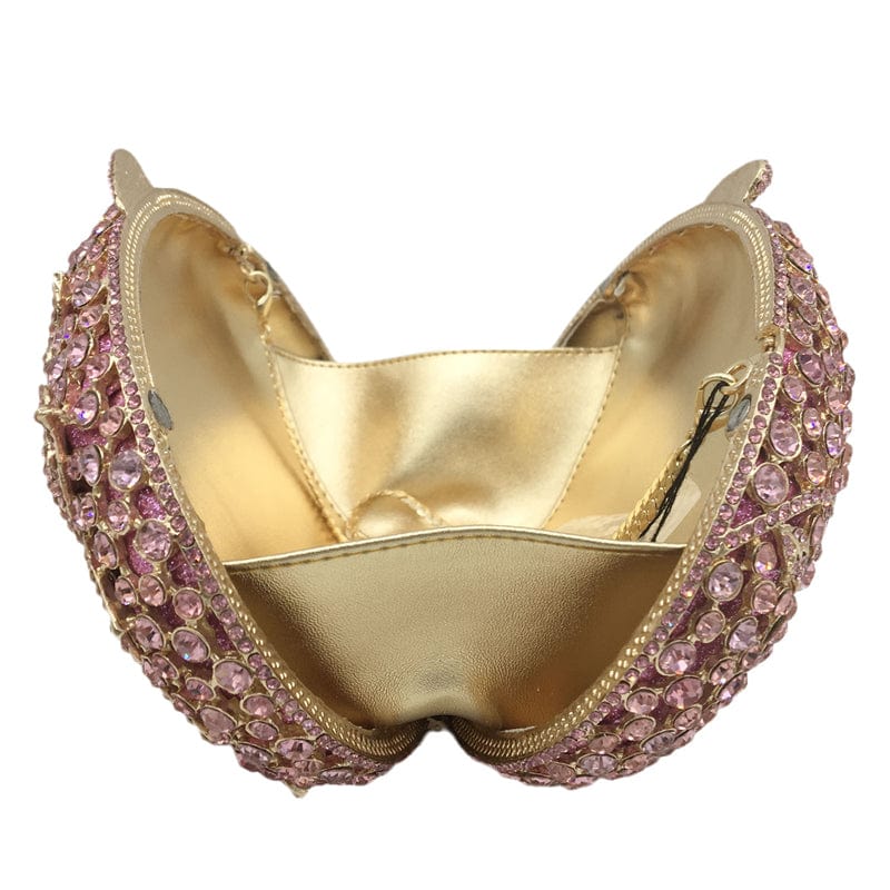 Emerald Women Beaded Crystal Bag Flower Evening Purse Party Cocktail Rhinestone Handbags Bridal Wedding Clutch Bag