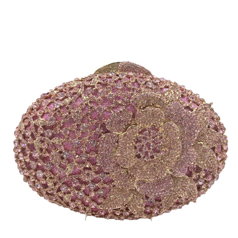 Emerald Women Beaded Crystal Bag Flower Evening Purse Party Cocktail Rhinestone Handbags Bridal Wedding Clutch Bag