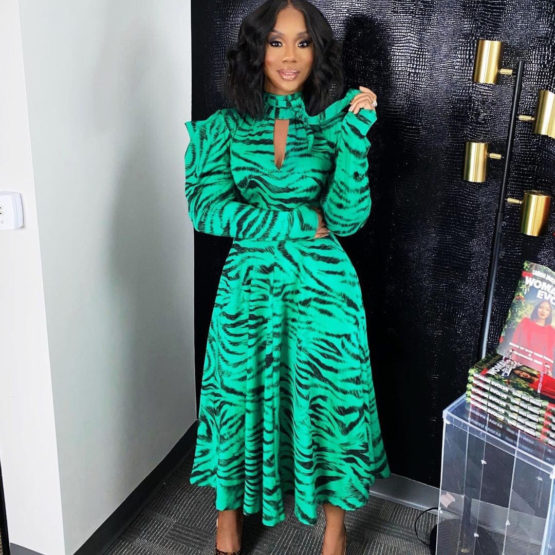 England Fashion Summer Lapel High Waist Dress European Hot Sale Printed Elegant Office Lady Tunic Pleated Dresses For Women