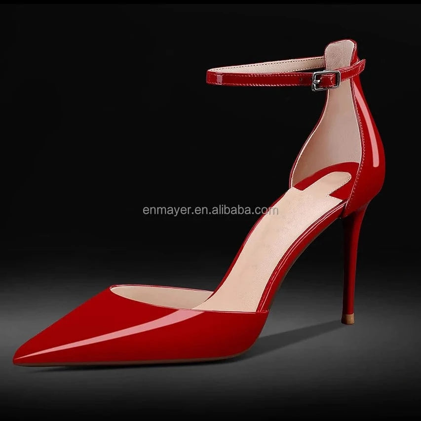 Enmayer Custom Logo Women Sandals Custom Square Toe 10cm Ladies shoes