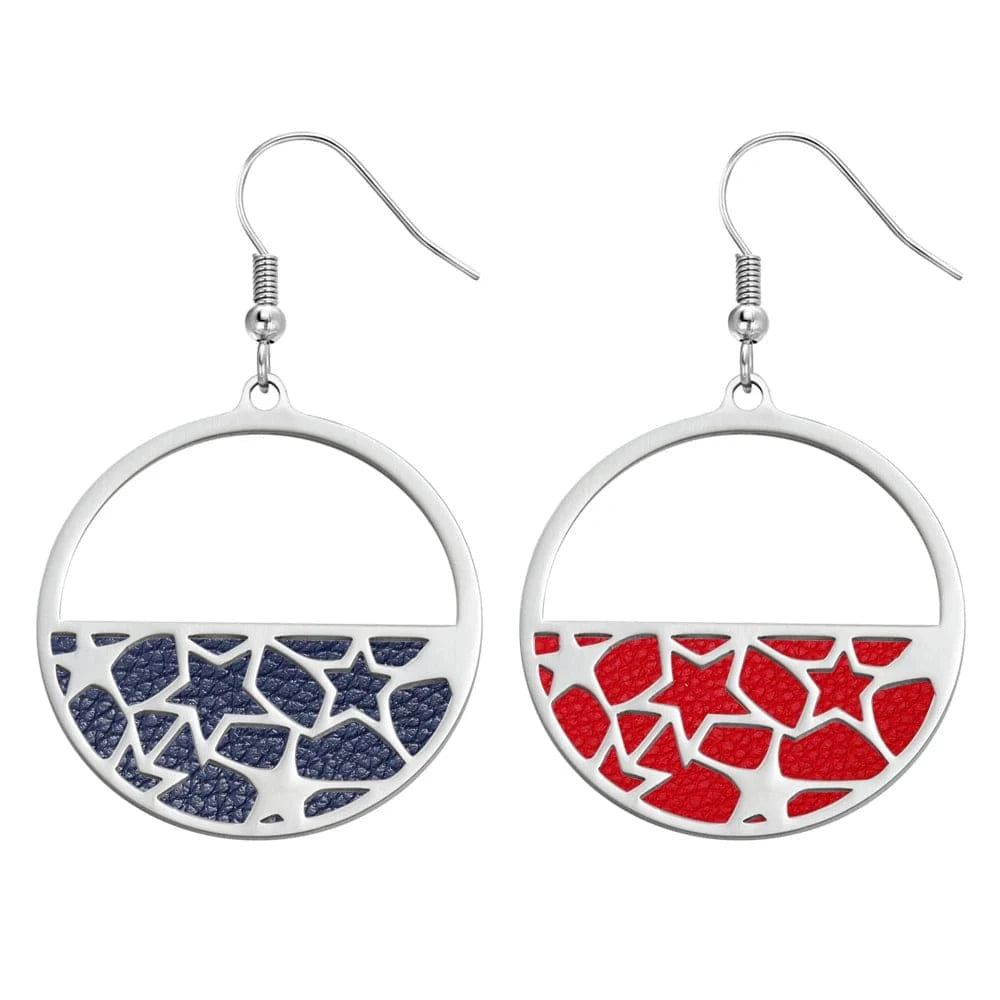 ER0006704 Legenstar Stainless Steel  Earring Paw  Heart Drop Earring Reversible Leather femme bijoux