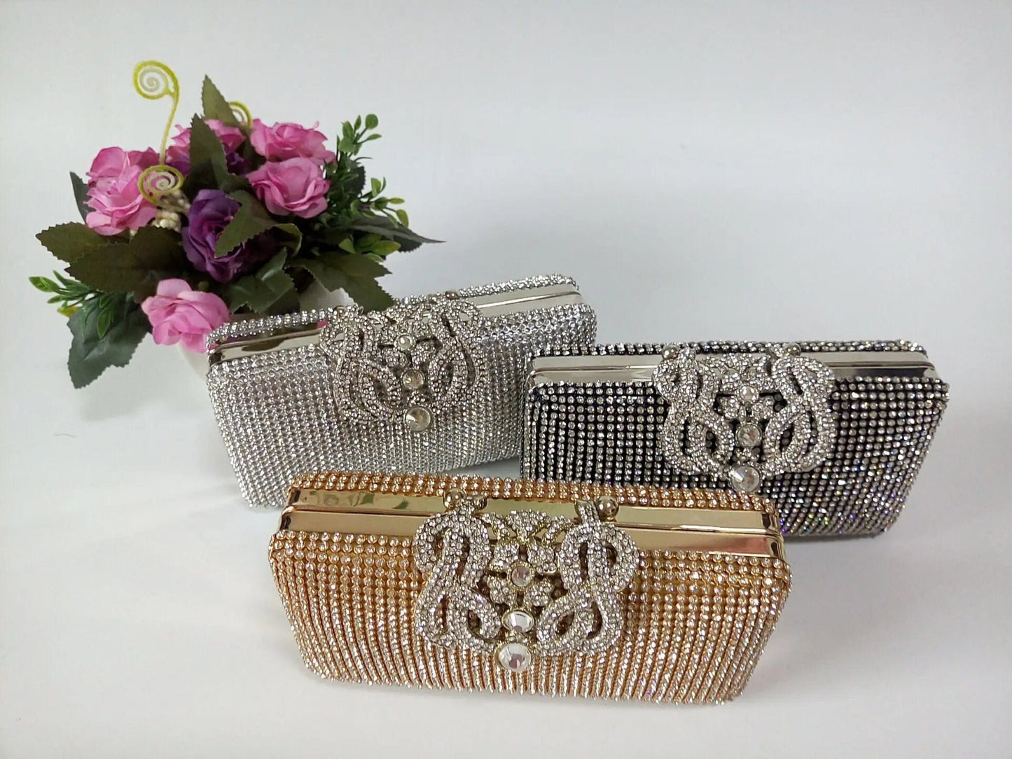 European And American Fashion Crown Lady Diamond Dinner Handbag Single Shoulder Evening Clutch Bag