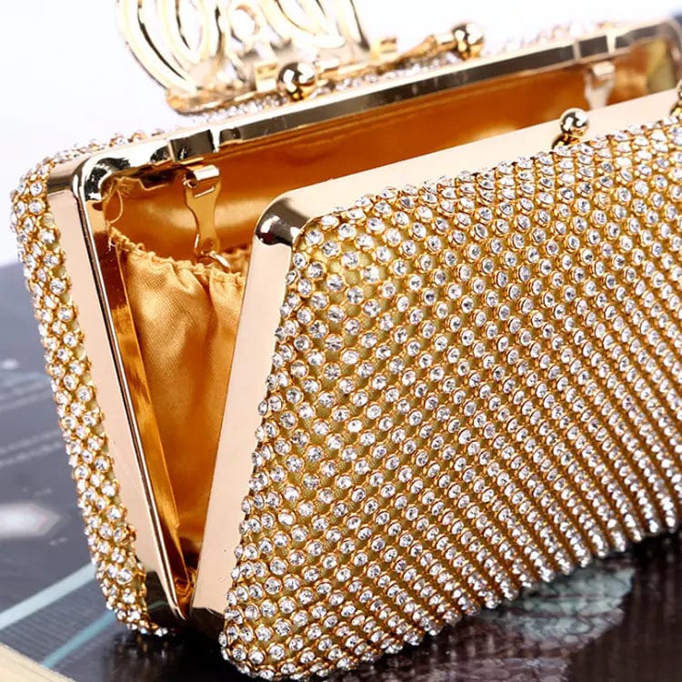 European And American Fashion Crown Lady Diamond Dinner Handbag Single Shoulder Evening Clutch Bag