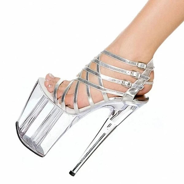 European and American fashion sexy Roman sandals street women's shoes 18/20cm super high heels Sexy women's shoes